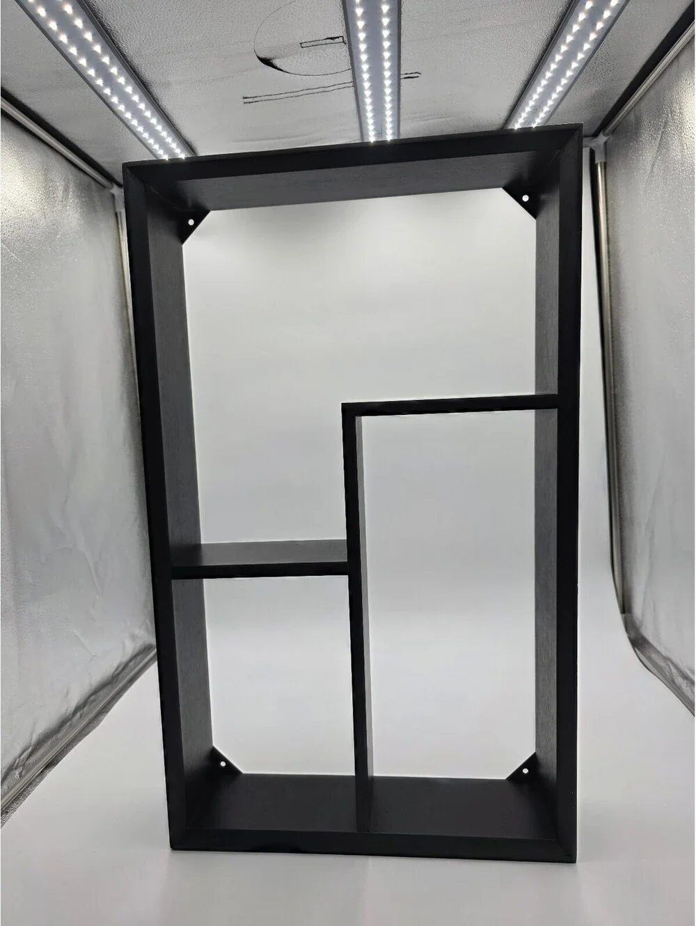 Modern Black Geometric Wall Shelf